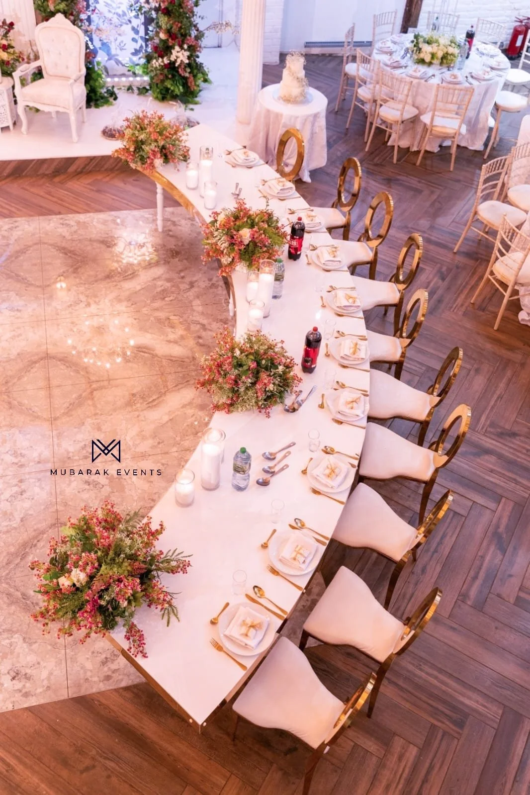 Gold wedding package wedding setting